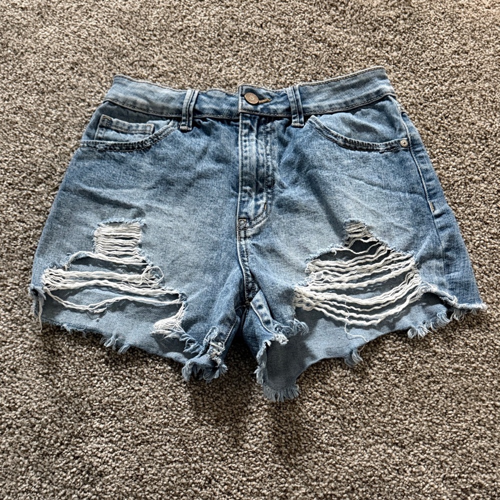 Distressed Denim Women Shorts